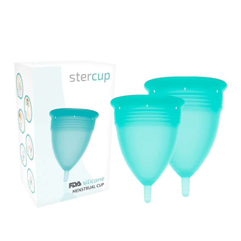 stercup fda silikon menstrualcup packungsgrÖsse s + l aquamarine
