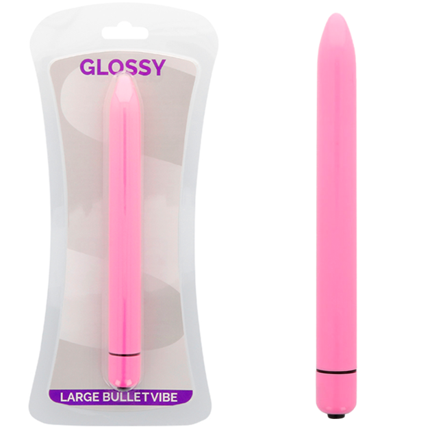 glossy schlanker vibrator deep rose