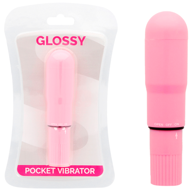 glossy taschenvibrator rosa