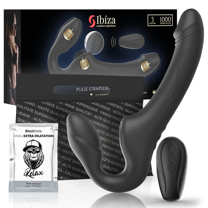 ibiza riemenloser vibrator mit fernbedienungs druckknopf
