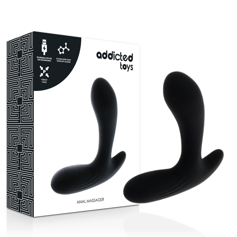 addicted toys anal massager schwarze vibration