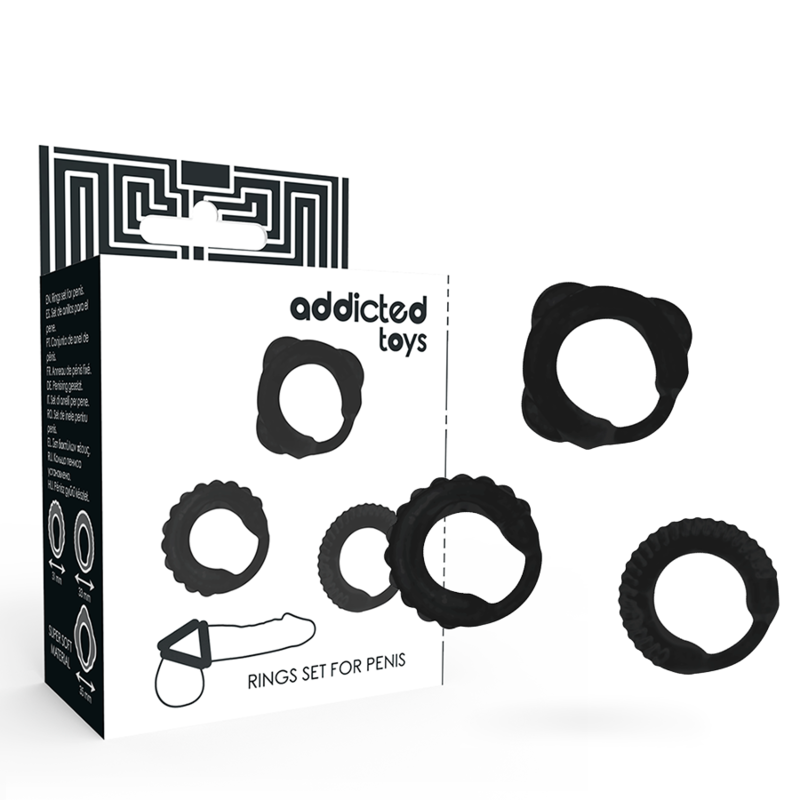 addicted toys c ring set schwarz
