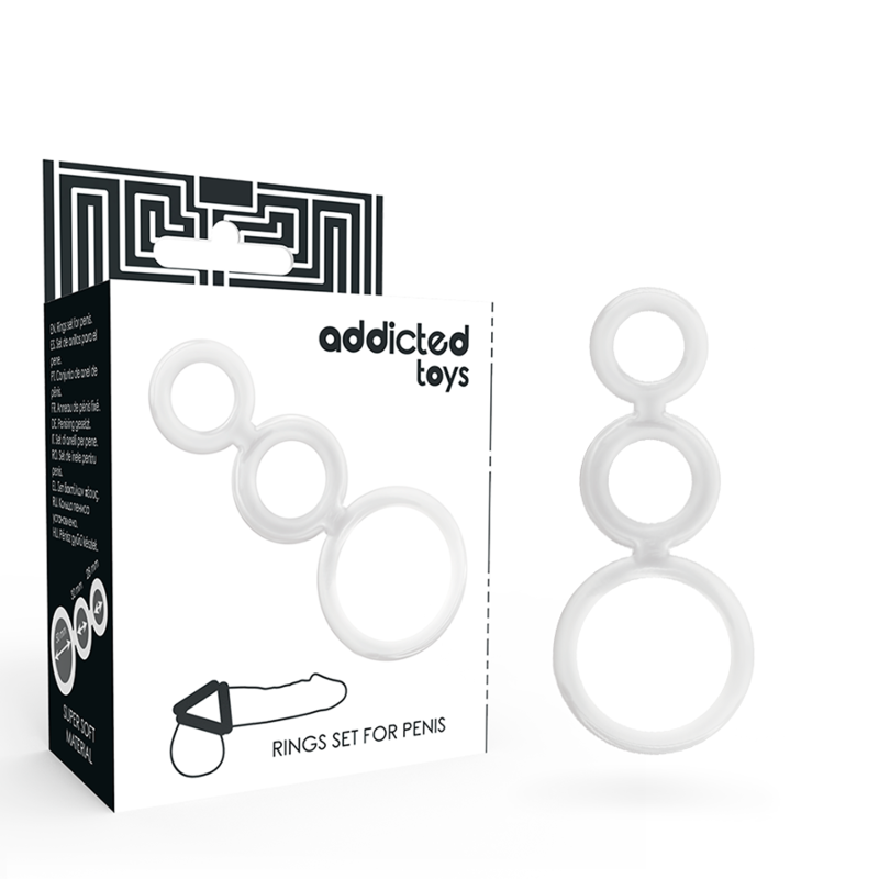 addicted toys ringset fÜr penis transparent