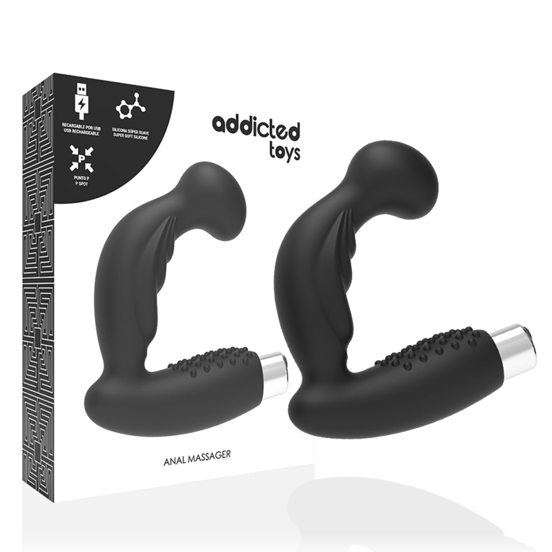 addicted toys prostatischer vibrator wiederaufladbar. modell 3 schwarz