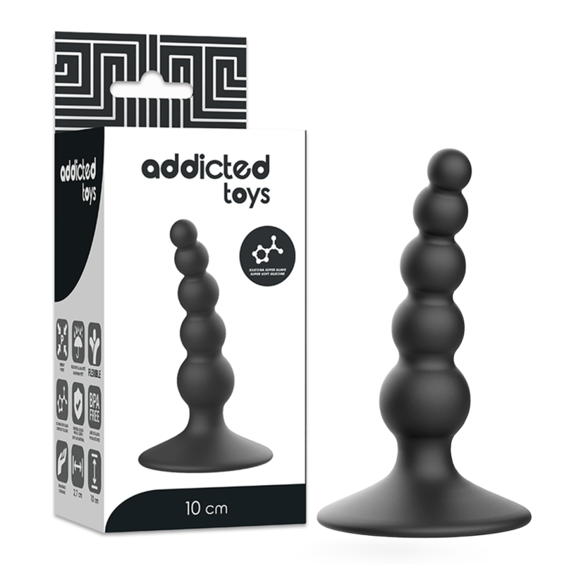 addicted toys anal sexueller stecker 10 cm schwarz