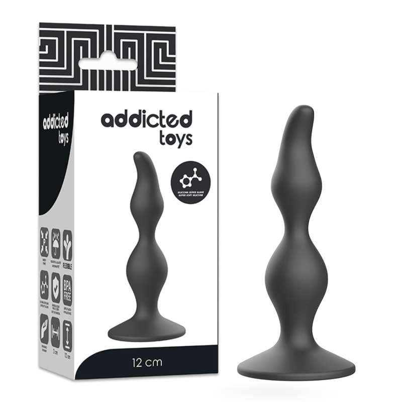 addicted toys anal sexueller stecker 12 cm schwarz