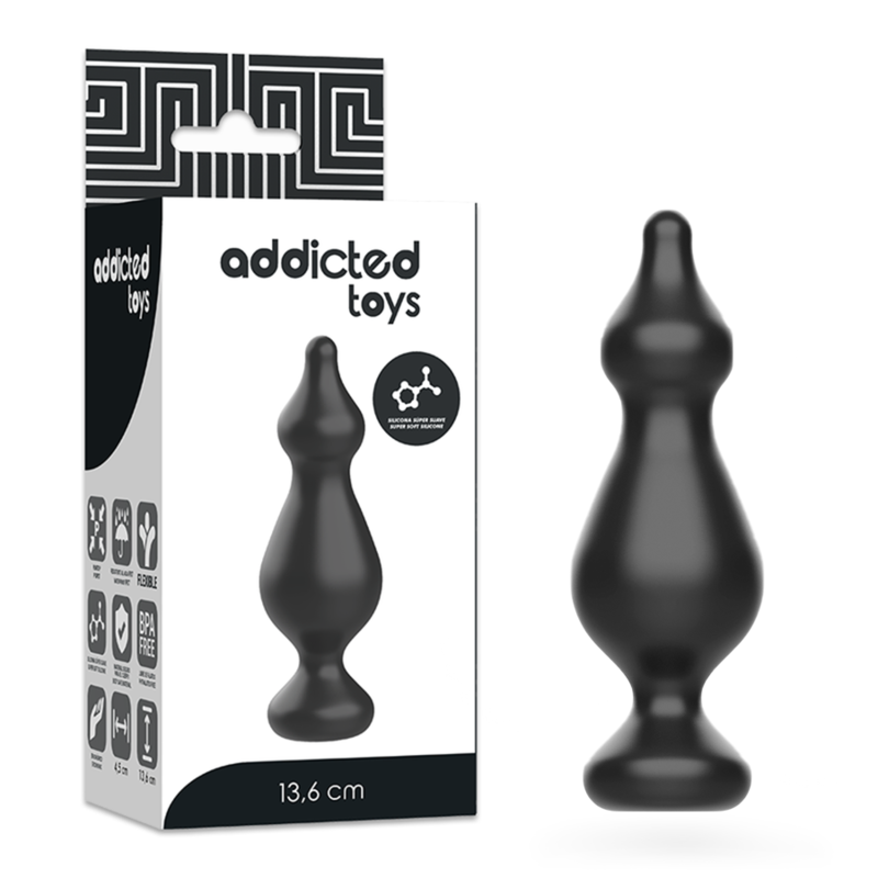 addicted toys anal sexueller stecker 13.6 cm schwarz