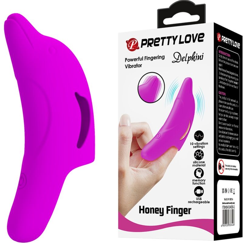 pretty love delphini leistungsstarker lila fingerstimulator