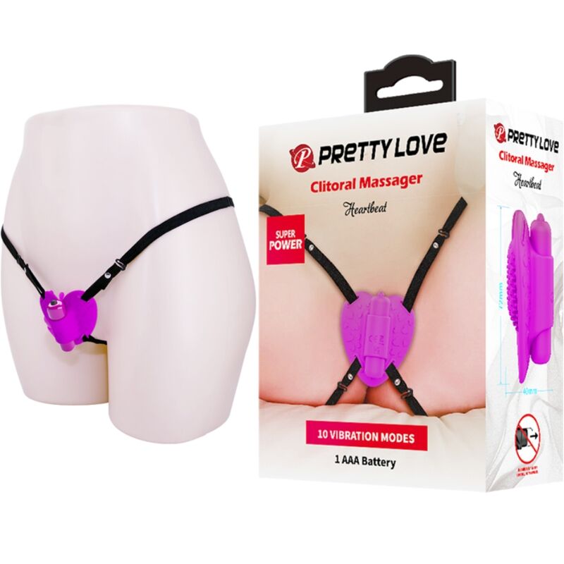 pretty love heartbeat clitoris massager 10 vibrationsmodi lila