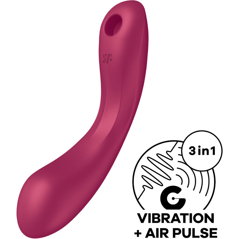 satisfyer curve trinity 1 air pulse vibration red