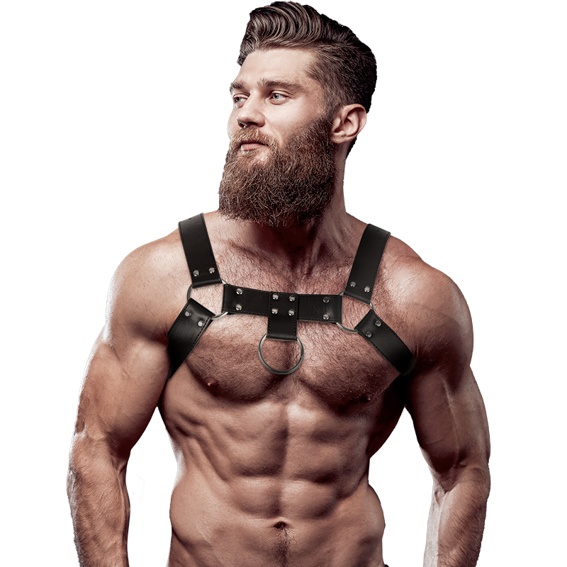 fetish submissive attitude brustharness aus Ökoleder fÜr herren