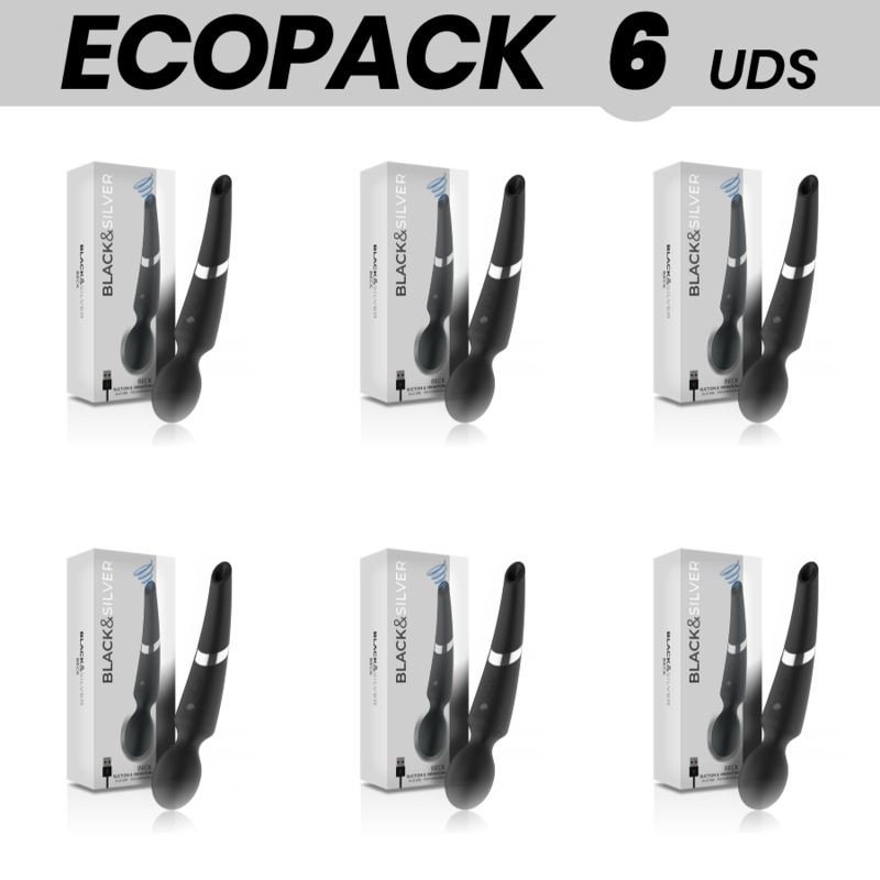 Ecopack 6 Einheiten Schwarz Silberner Beck Stab Und Saugnapf 2 In 1 Silikon