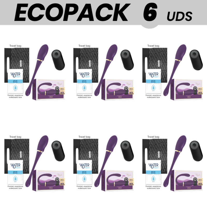 ecopack 6 einheiten treasure merlin double couple vibrator control remoto