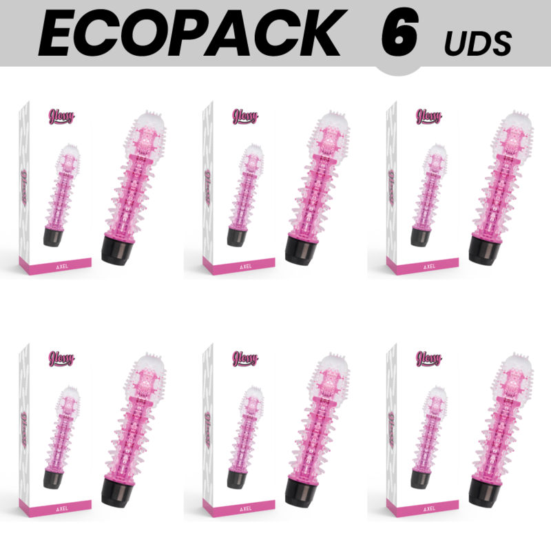 ecopack 6 einheiten glossy axelvibrator rosa