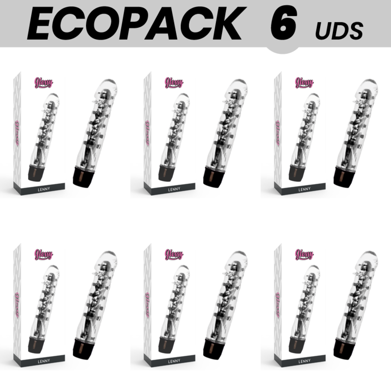 ecopack 6 einheiten glossy lenny vibrator schwarz