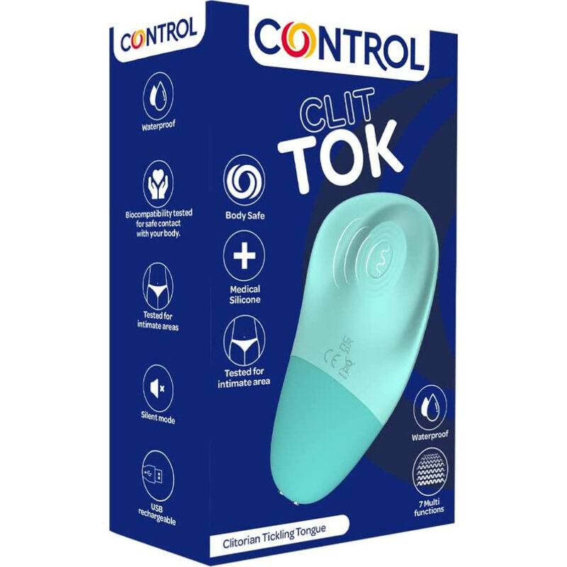control clit tok wiederaufladbarer klitoristimulator zunge