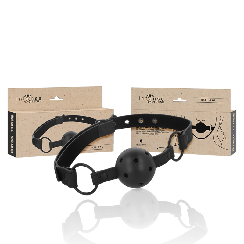 intense fetish ballknebel aus veganem leder