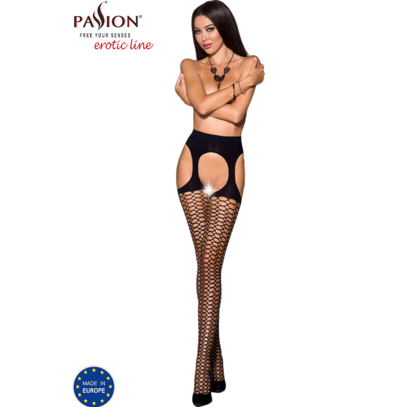 passion tiopen 004 schwarze strumpfhose 1/2 40 den