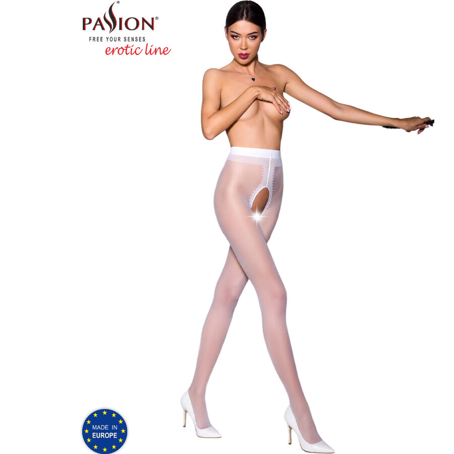passion tiopen 007 weisse strumpfhose 1/2 20 den