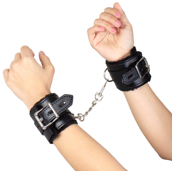 secretplay schwarze bondage handschellen bdsm kollektion
