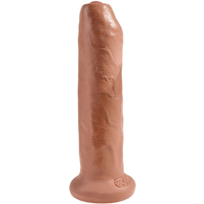 king cock ungeschnittener realistischer penis 17.8 cm karamell