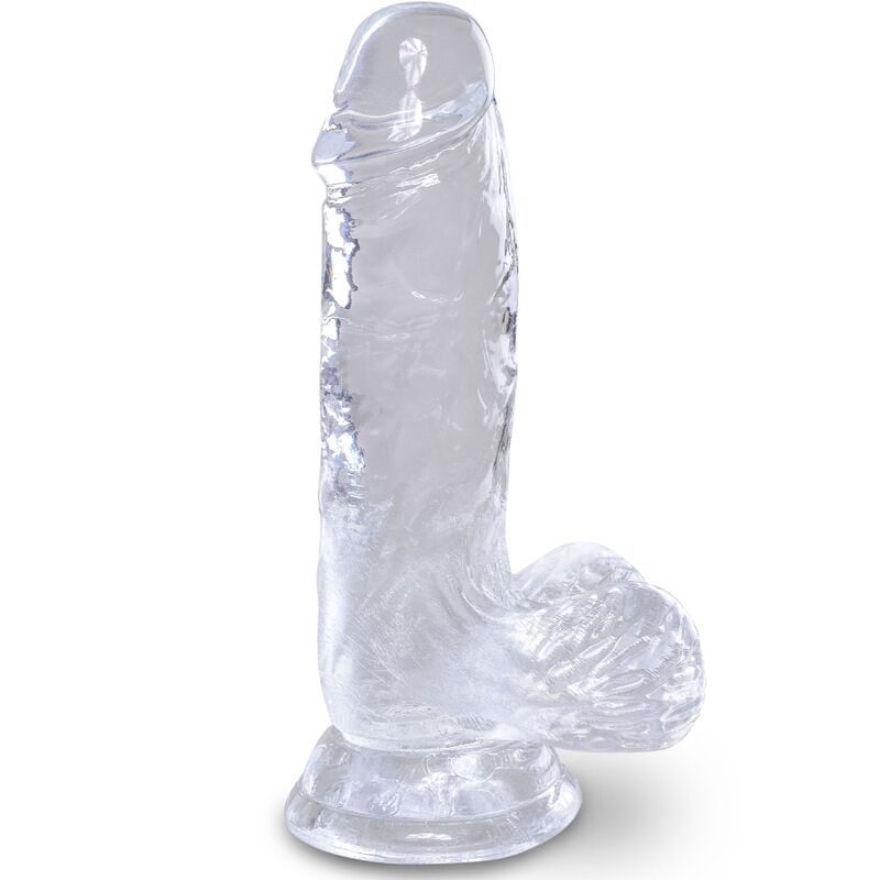 king cock clear realistischer penis mit eieren 10.1 cm transparent