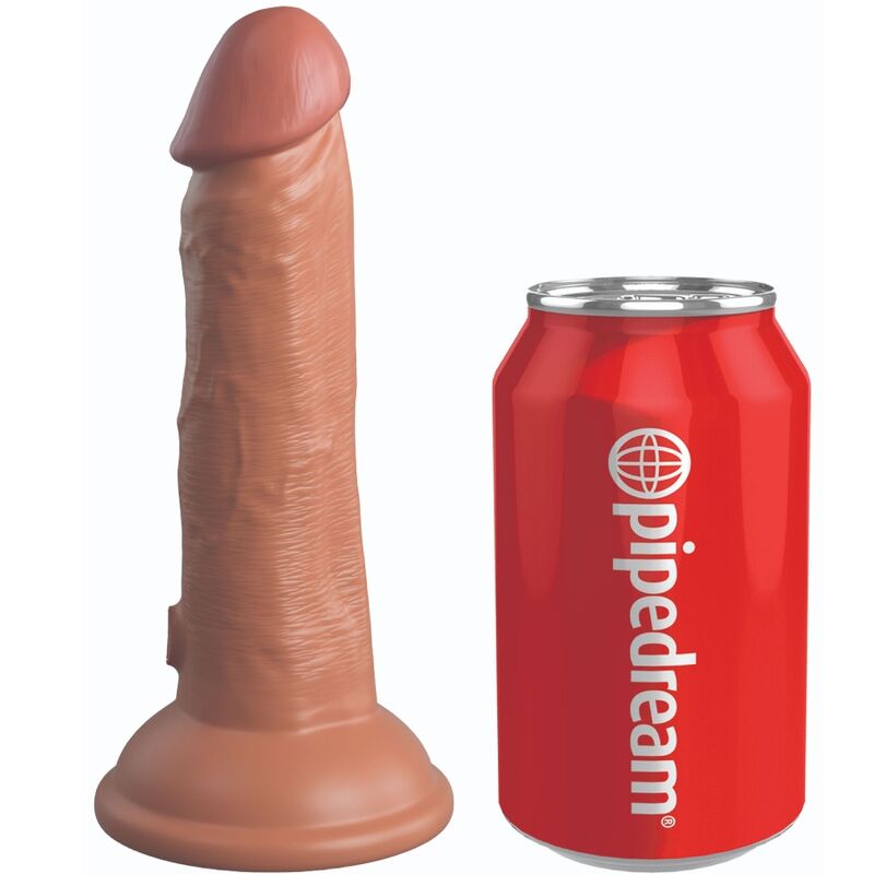 king cock elite realistischer dildo mit vibration und silikon 15.2 cm karamell