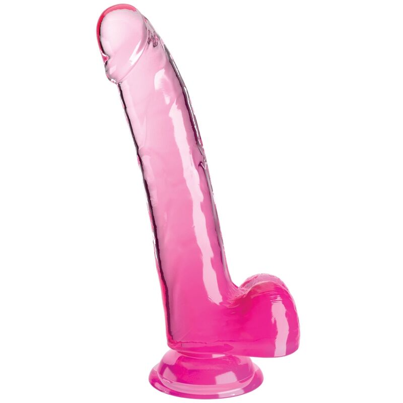 king cock clear dildo mit hoden 20.3 cm rosa