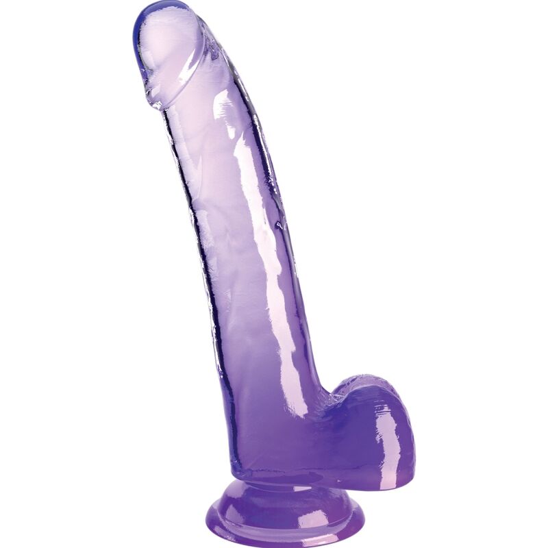 king cock clear dildo mit hoden 20.3 cm lila