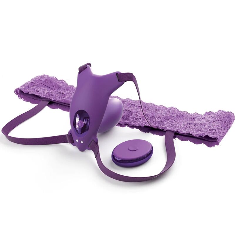 fantasy for her g spot schmetterlingsgeschirr mit vibrator, wiederaufladbar und violetter fernbedienung
