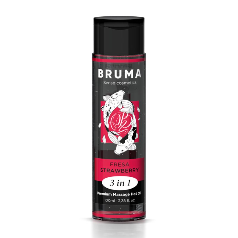bruma premium massageÖl mit wÄrmeeffekt, erdbeere geschmack 3 in 1 100 ml