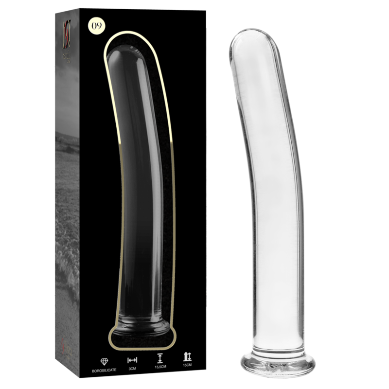 nebula series by ibiza modell 9 dildo borosilikatglas klar 15.5 cm o 2.5 cm