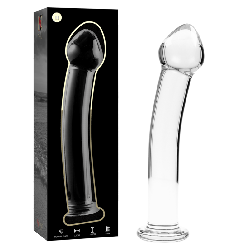nebula series by ibiza modell 11 dildo borosilikatglas klar 16 cm o 3 cm