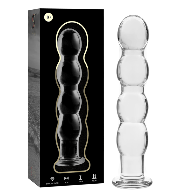 nebula series by ibiza modell 10 dildo borosilikatglas klar 16.5 cm o 3.5 cm