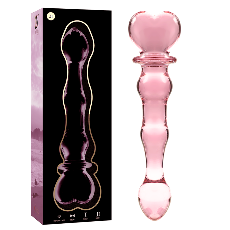 nebula series by ibiza modell 21 dildo borosilikatglas rosa 20.5 cm o 3.5 cm