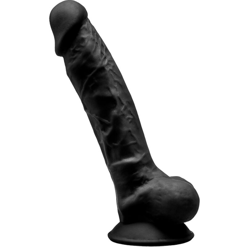 silexd modell 1 realistischer penis premium silexpan silikon schwarz 17.5 cm