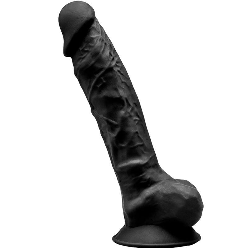 silexd model 1 realistischer penis premium silexpan silikon schwarz 20 cm