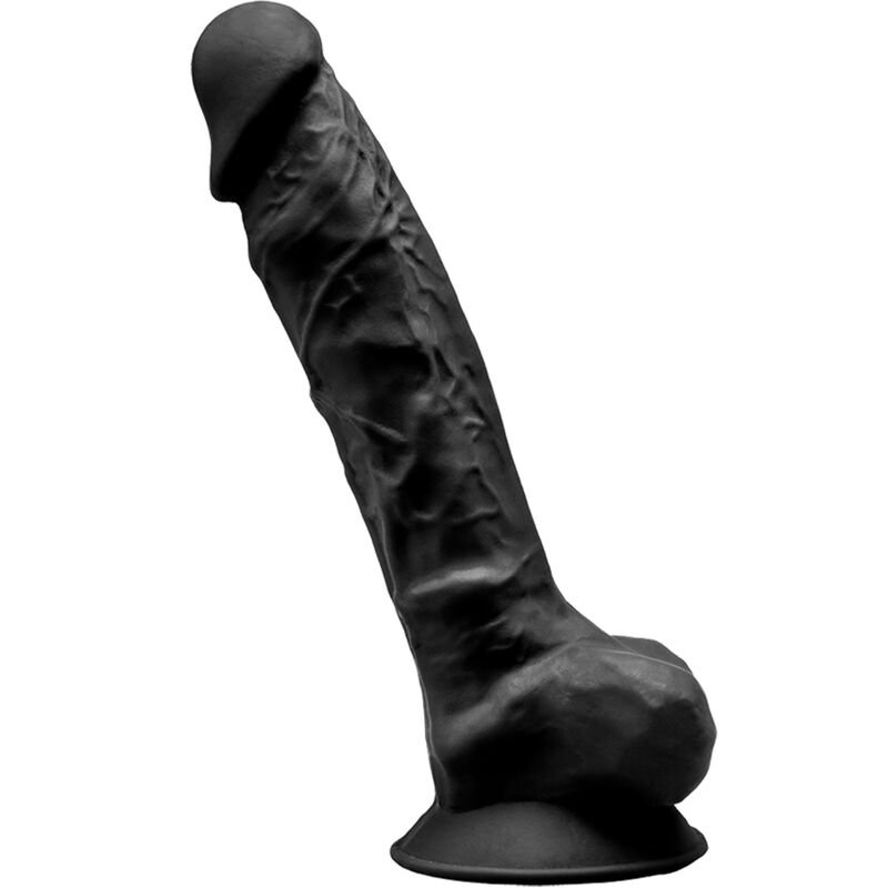 silexd modell 1 realistischer penis premium silexpan silikon schwarz 23 cm
