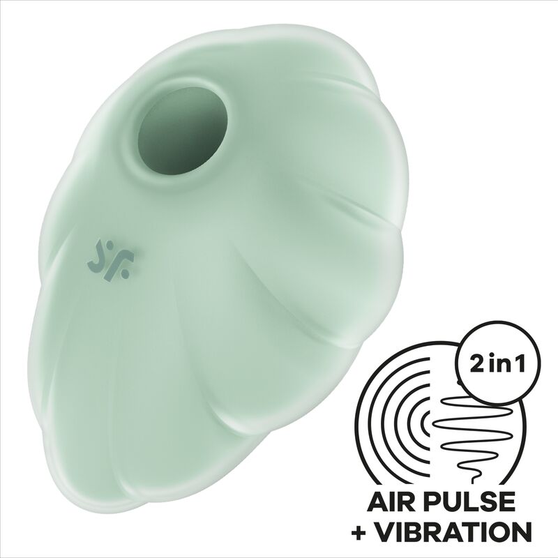 satisfyer cloud dancer green air pulse vibrator