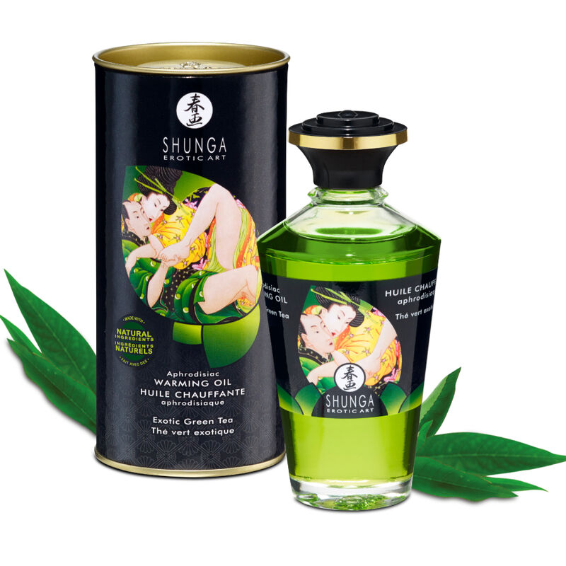 shunga bio grÜner tee wÄrmeeffekt massageÖl 100 ml