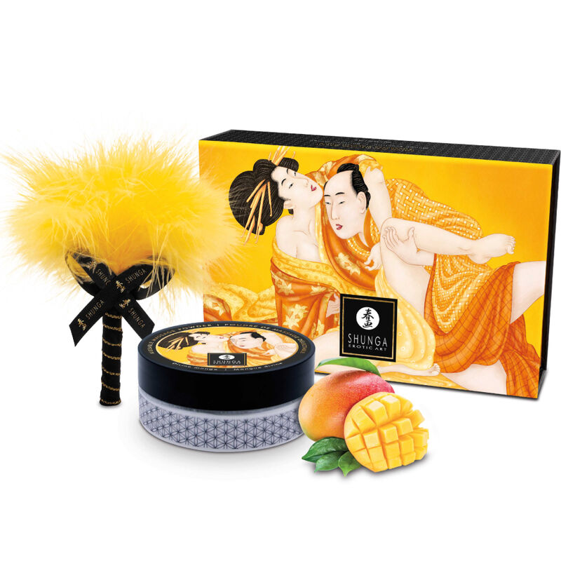 shunga essbares massagepulver set mango