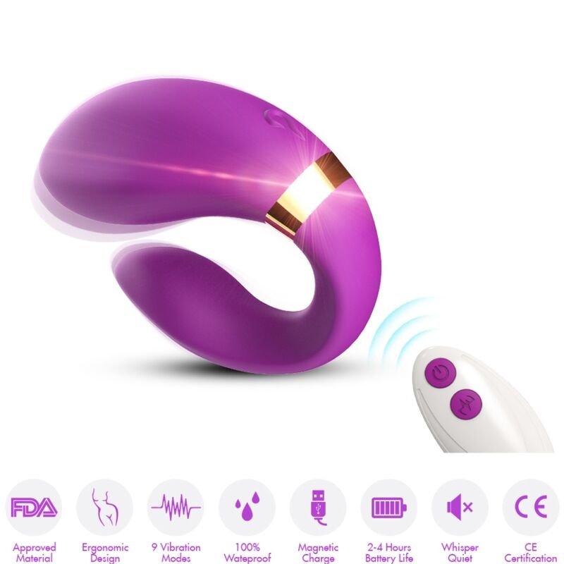 armony crescent vibrator fÜr paare, fernbedienung, lila