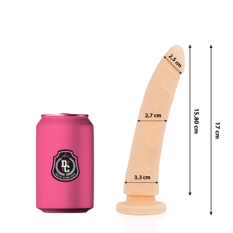 delta club toys dildo natÜrliches medizinisches silikon 17 cm o 3 cm