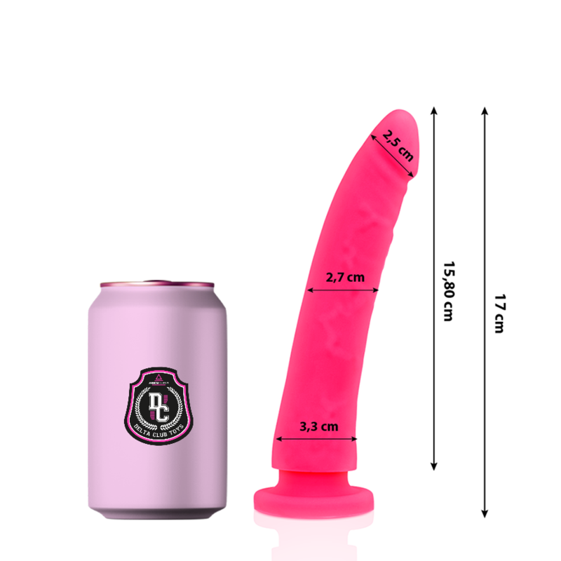 delta club toys rosa dildo medizinisches silikon 17 cm o 3 cm
