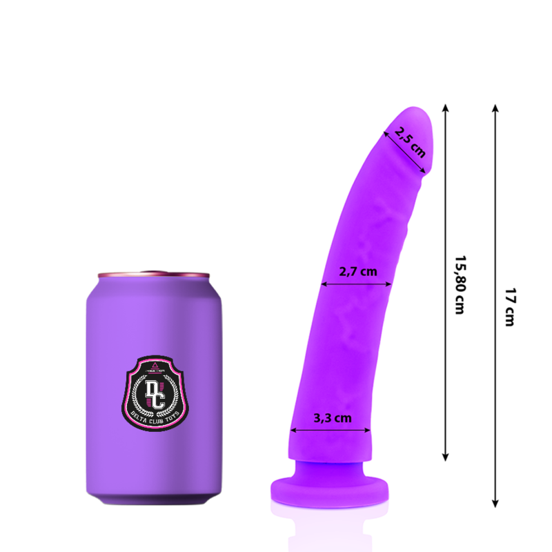 delta club toys lila dildo medizinisches silikon 17 cm o 3 cm