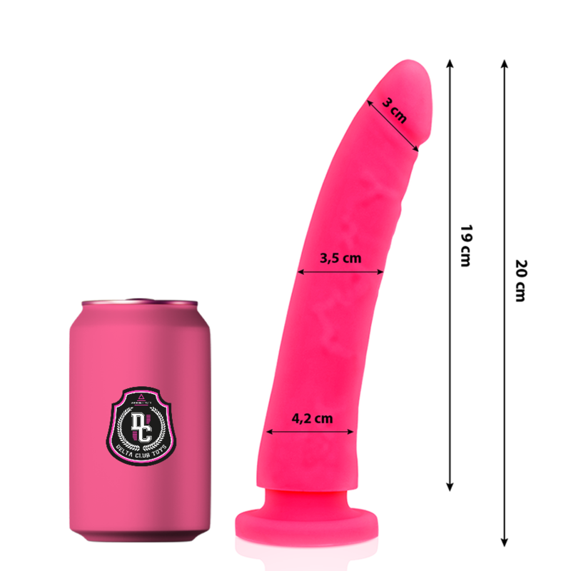delta club toys rosa dildo medizinisches silikon 20 cm o 4 cm