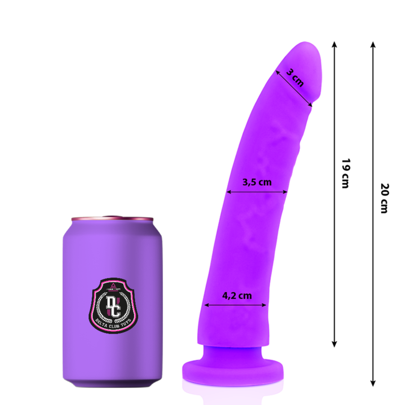 delta club toys lila dildo medizinisches silikon 20 cm o 4 cm