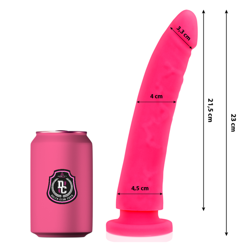 delta club toys rosa dildo medizinisches silikon 23 cm o 4.5 cm