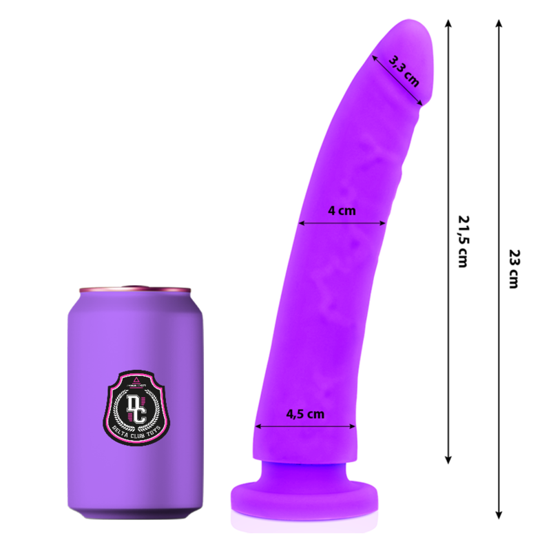 delta club toys lila dildo medizinisches silikon 23 cm o 4.5 cm