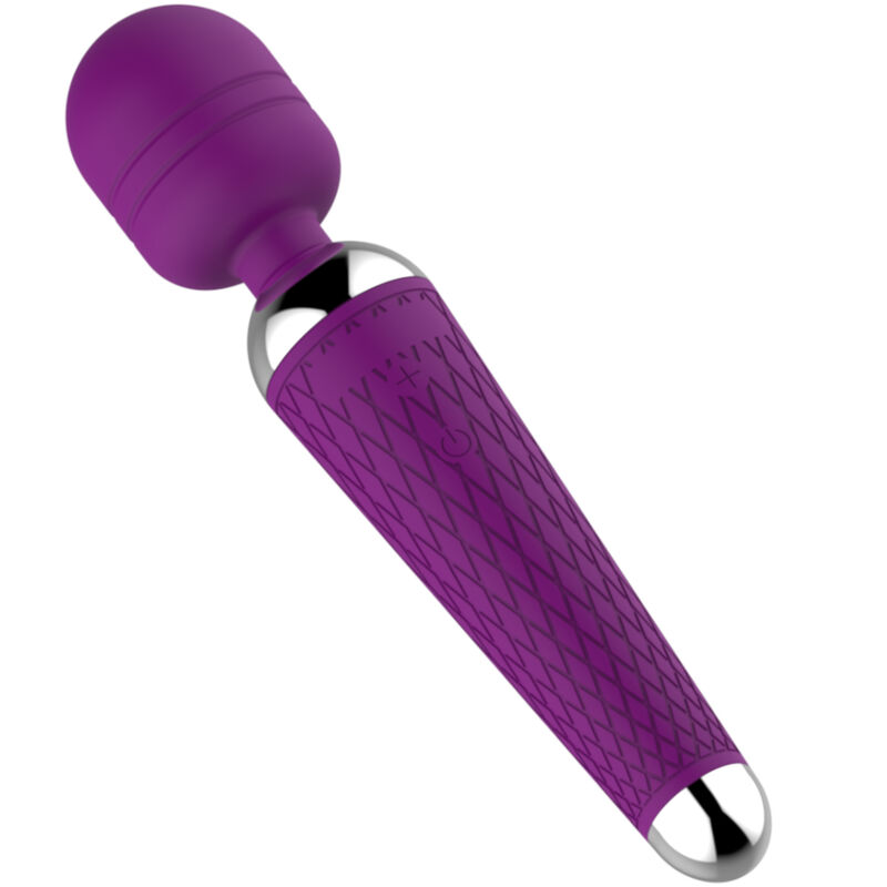 Violetter Wand Vibrator mit flexiblem Kopf und 10 Programmen ARMONY